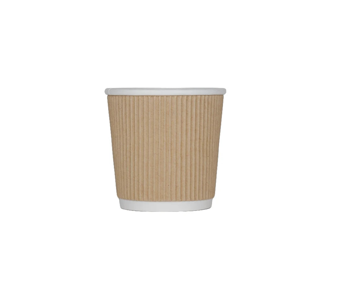 Paper Cup 4 oz Ripple  1x25 Piece