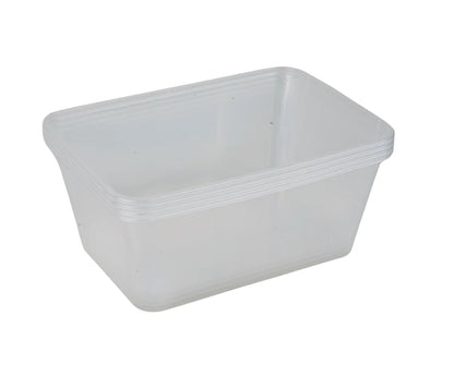 Microwave 1000Ml Rectangle Container Q Pac 1X5 Piece