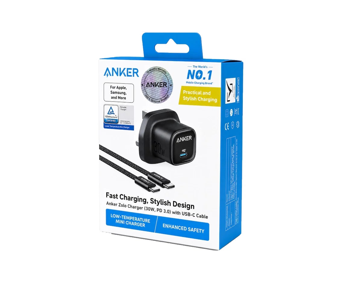 Anker Zolo Charger 30W with Usb-C Cable