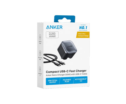 Anker Nano Charger 45W with Usb-C Cable