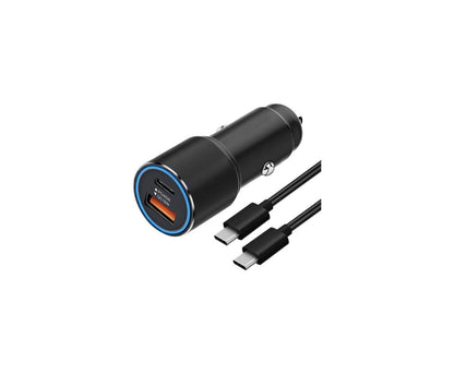 Porodo Blue Graz 45W Dual Usb-C Car Charger Usb-C to Lightning