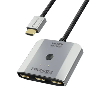 Promate 3-in-1 HDMI Switch – 4K High Resolution