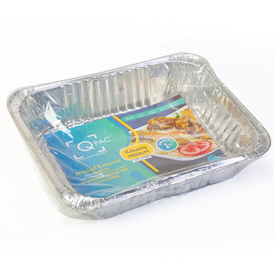 Aluminium Roaster Container Medium Q Pac 1 Piece