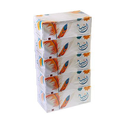 Facial Tissue Reesha 200 Sheet 2 Ply 1 X 5 Pieces
