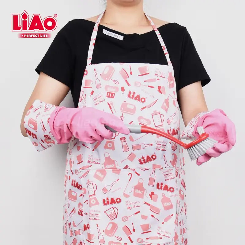 Liao Latex Apron And  Glove 1 Piece