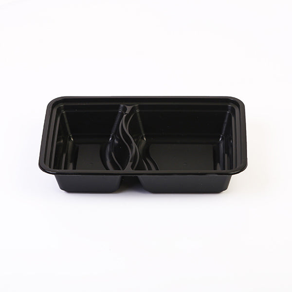 Micro Rectangle-232 2 Comp Black Base Container Q Pac 1X5 Pieces