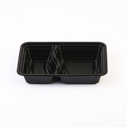 Micro Rectangle-232 2 Comp Black Base Container Q Pac 1X5 Pieces