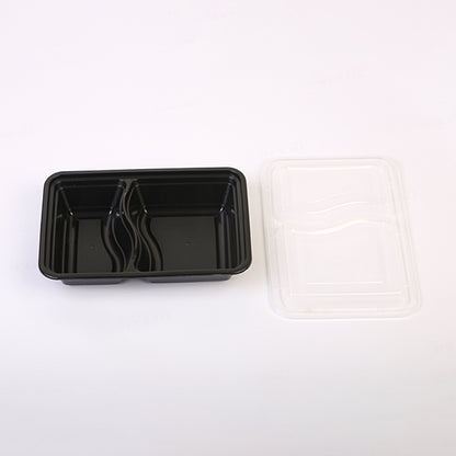 Micro Rectangle-232 2 Comp Black Base Container Q Pac 1X5 Pieces