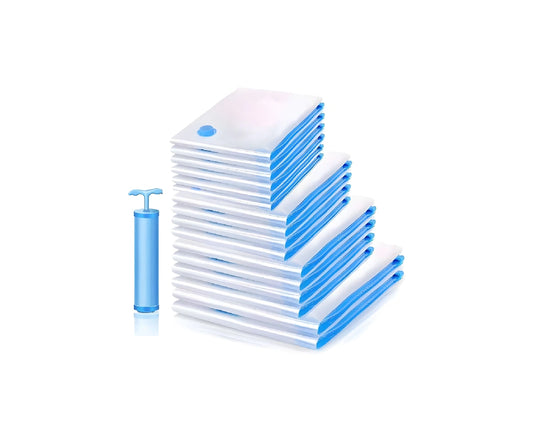 6 Pcs Reusable Vacuum Seal Storage Bags with Hand Pump