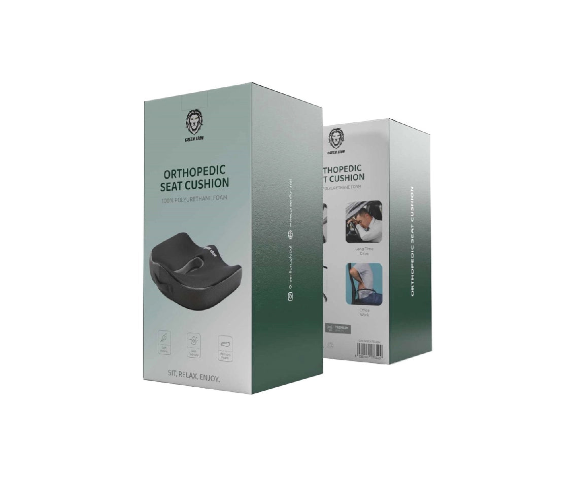 Green Lion Orthopedic Seat Cushion - Black