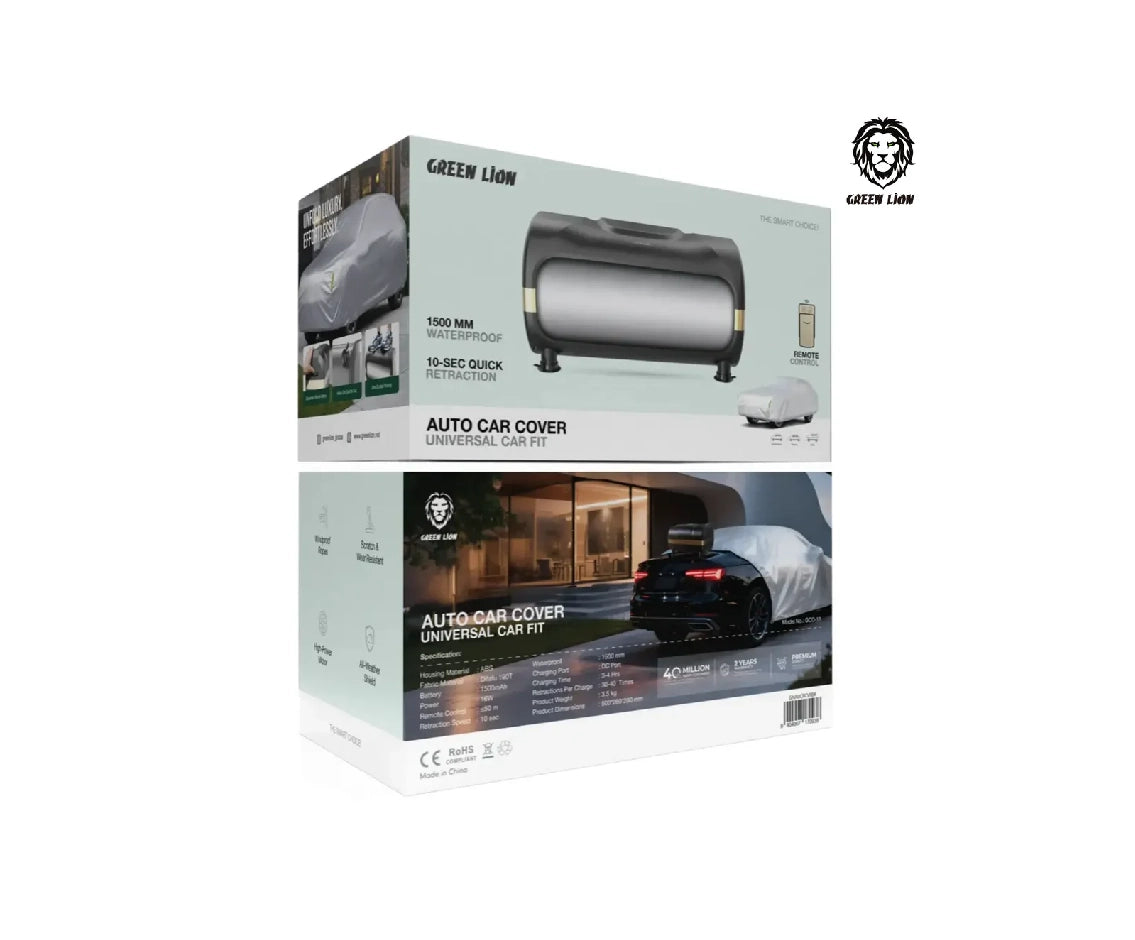 Green Lion Auto Car Cover Universal Car Fit with Remote Control