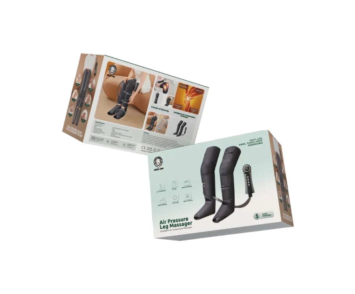 Green Lion Air Pressure Leg Massager - Black