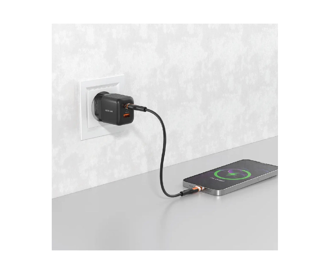 Green Lion Ultra Compact Gan Wall Charger With Type C Cable