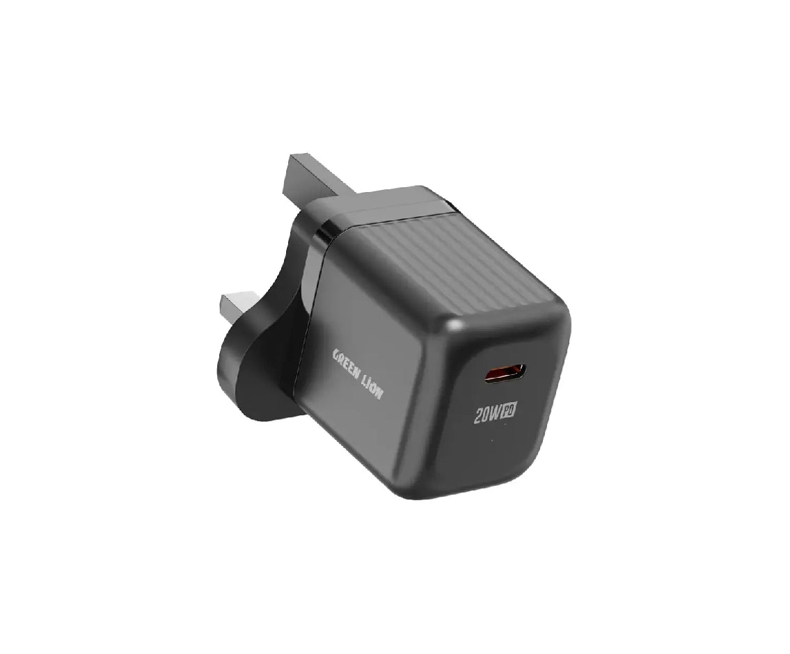 Green Lion Ultra Compact Gan Wall Charger With Type C Cable