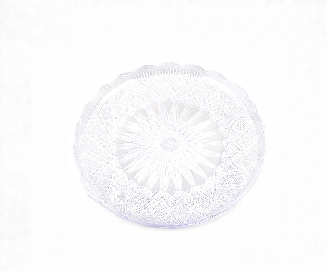 Crystal 20Cm Round Plate 1 X 5 Pieces