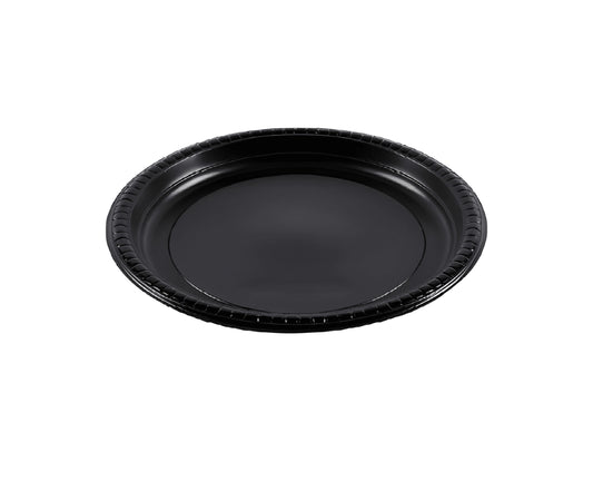 Plastic Round Plate Black  1x500 Pieces