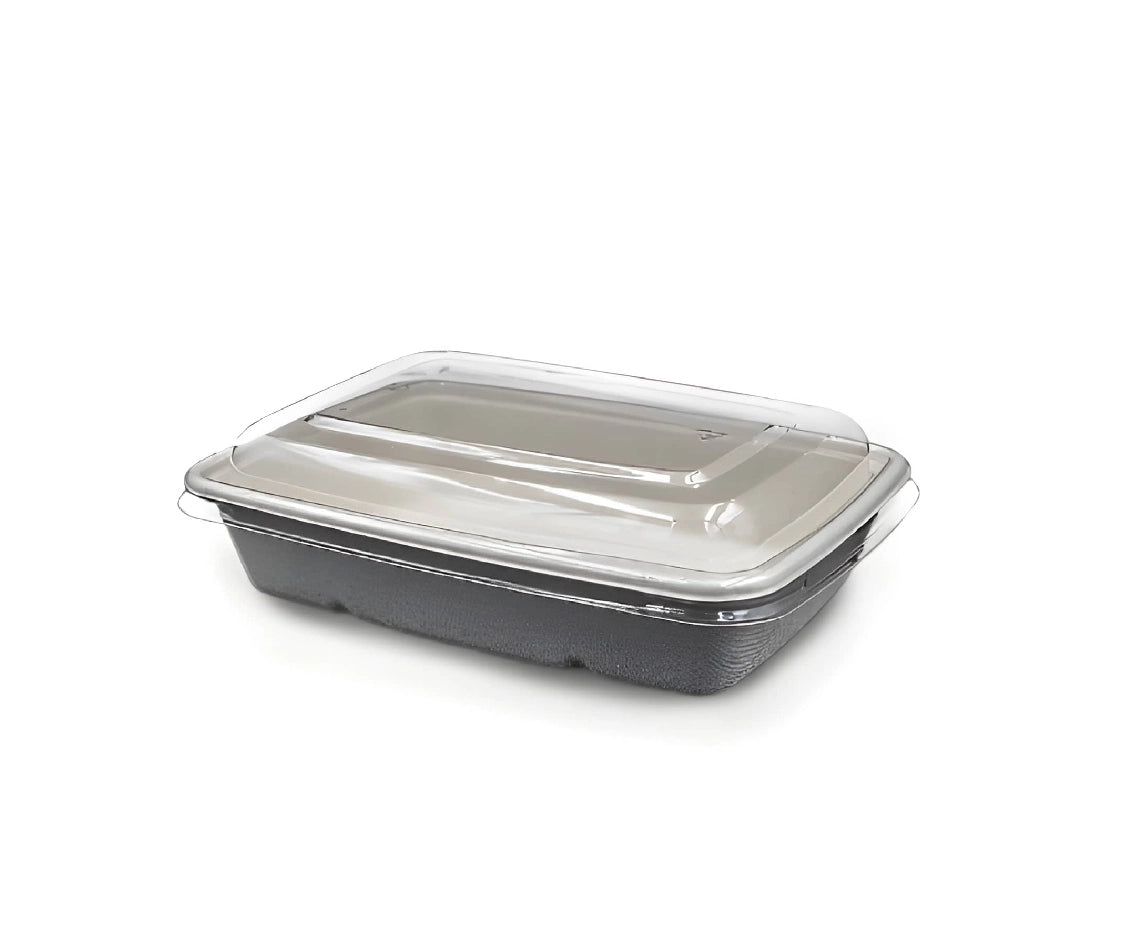 Sugarcane 27 Oz Rect. Container With Lid 5 Pieces