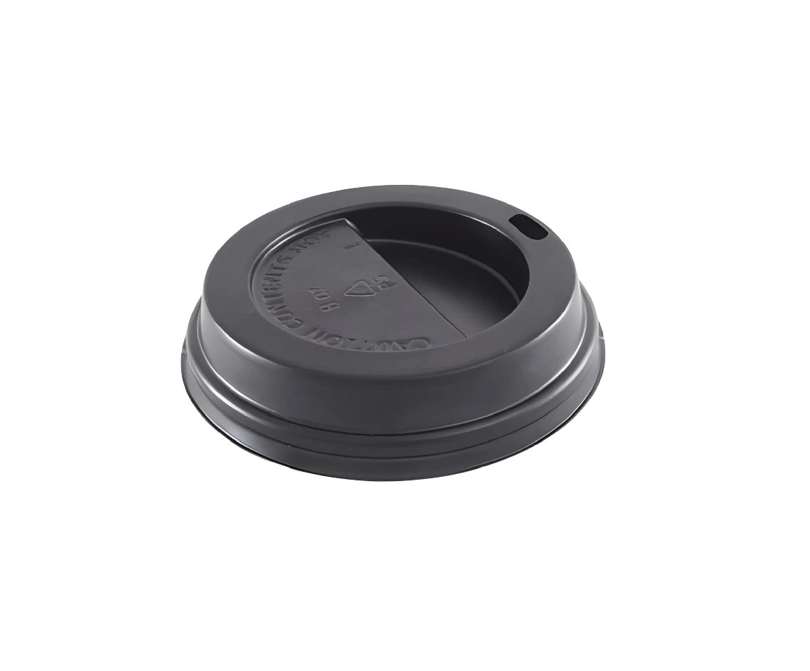 Lid  For 12 And 16 Oz Hot Cup Black 50 Pieces