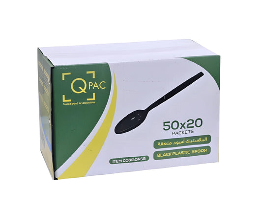 Plastic Black Spoon 1X1000 Pieces