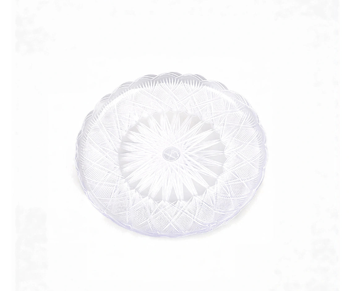 Crystal 24Cm Round Plate 1 X 5 Pieces