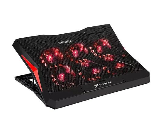 Xtrike Me Fn811 Laptop Cooling Pad Stand – 6 X Red Led Fans – 2 Usb Ports – Support Up 17 Inch