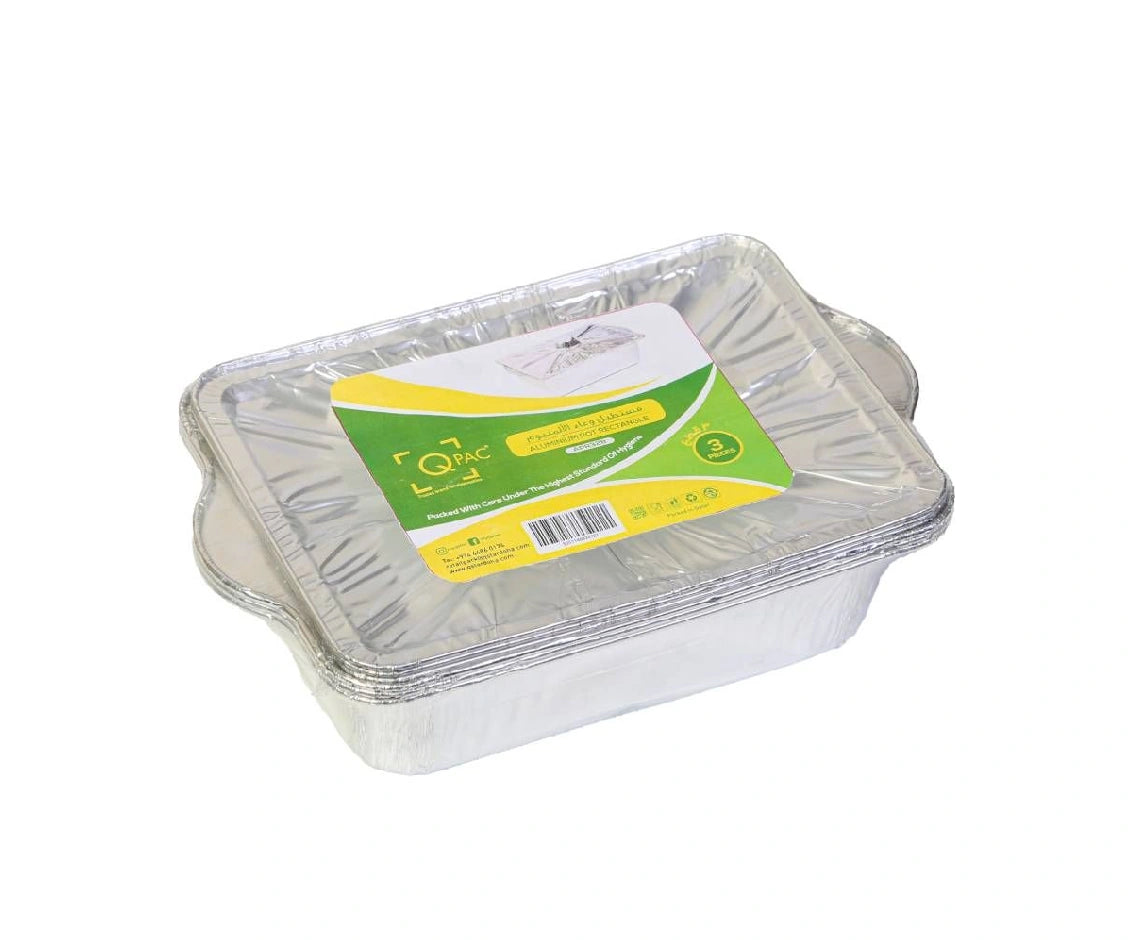 Aluminium 3550Ml Rectangle Pot 328 Q Pac 1X3 Pieces