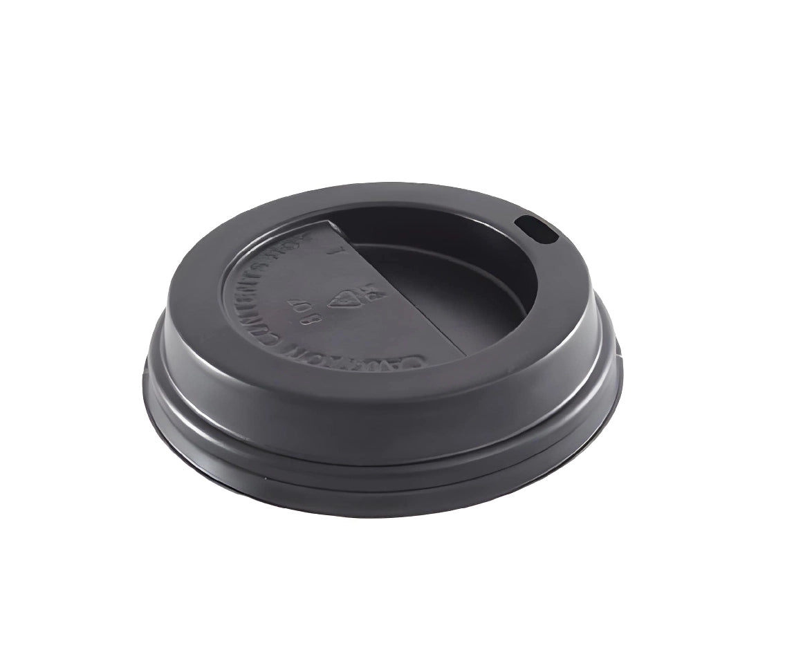 Lidr For 8 Oz Hot Cup Black 50 Pieces