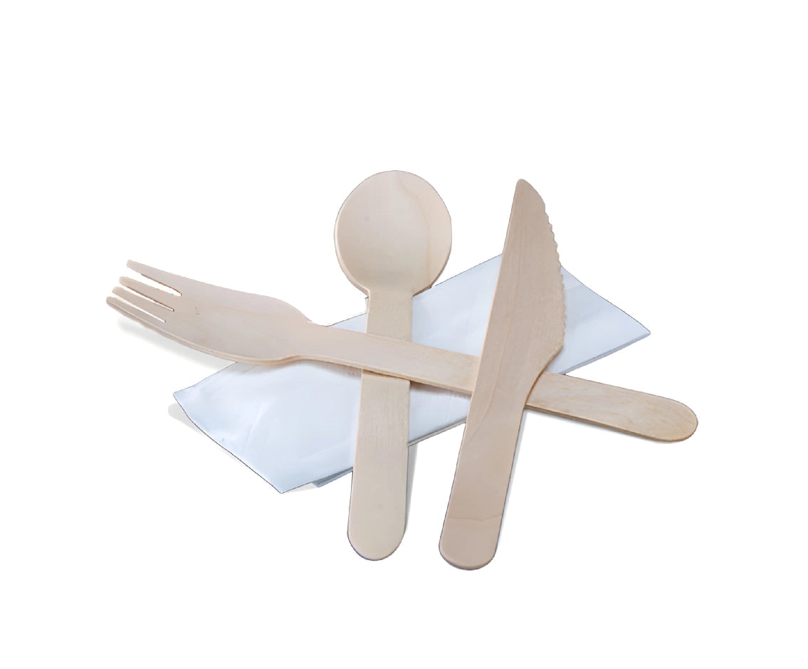 Wooden Cutlery Set Q Pac 1X25 Pieces