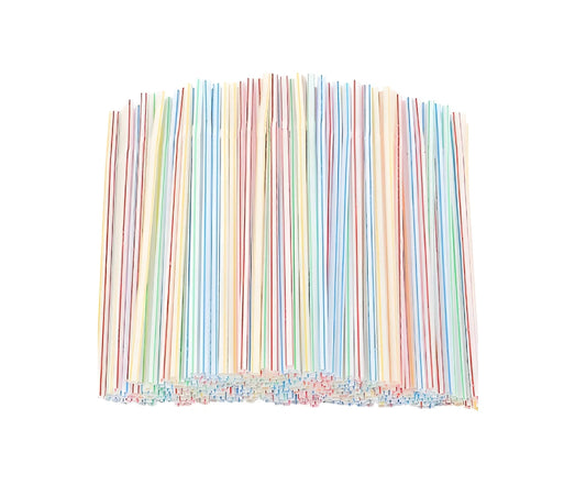 Plastic Straw Multicolored Q Pac