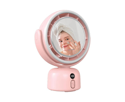 Green Lion Makeup Mirror Fan
