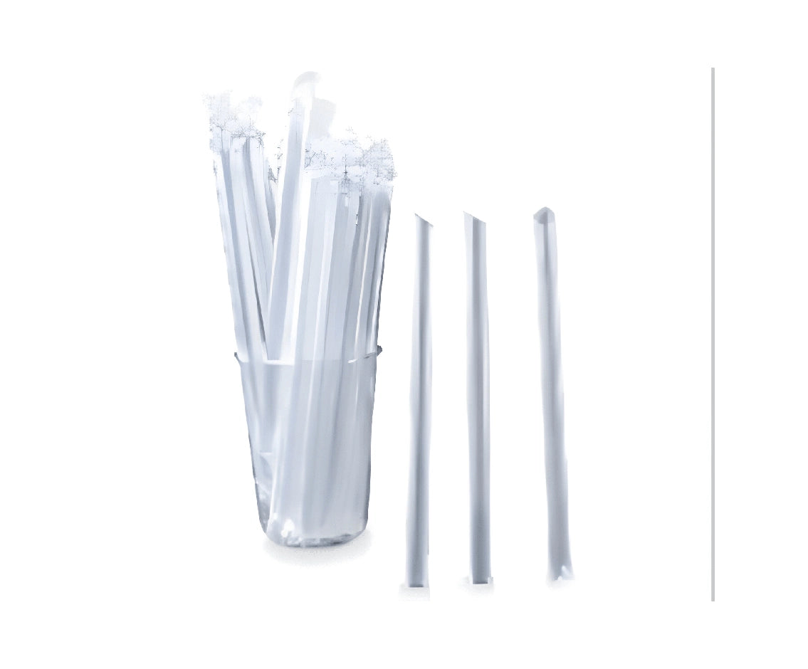 Plastic Straw Wrapped Clear 12 Mm 1X100