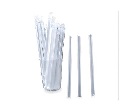 Plastic Straw Wrapped Clear 8 Mm 1X150