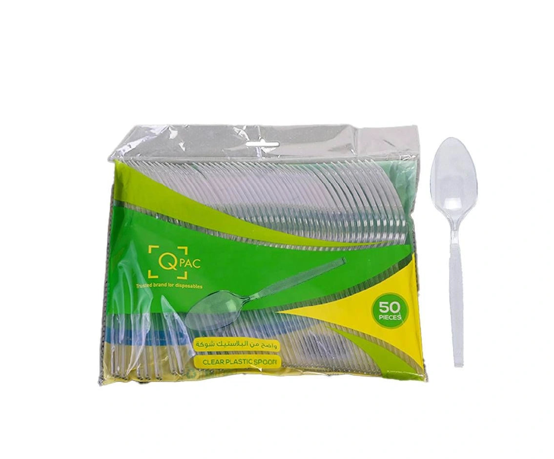 Plastic Spoon Clear Q Pac 1X50 Pieces