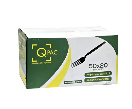 Plastic Black Fork Md ( Medium Quality )1X1000 Pieces