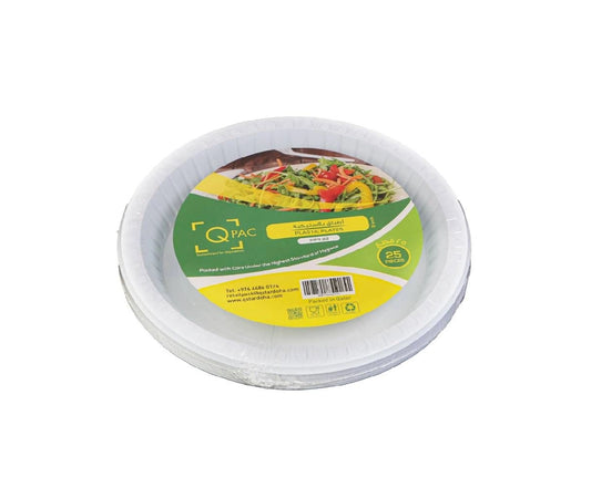 Plastic 22Cm Round Plate Q Pac 1X25 Pieces