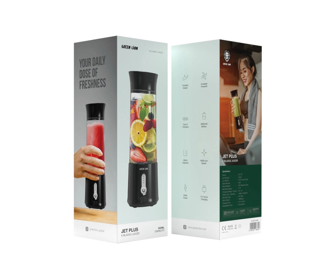 Green Lion Jet Plus 6 Blades Juicer - Black
