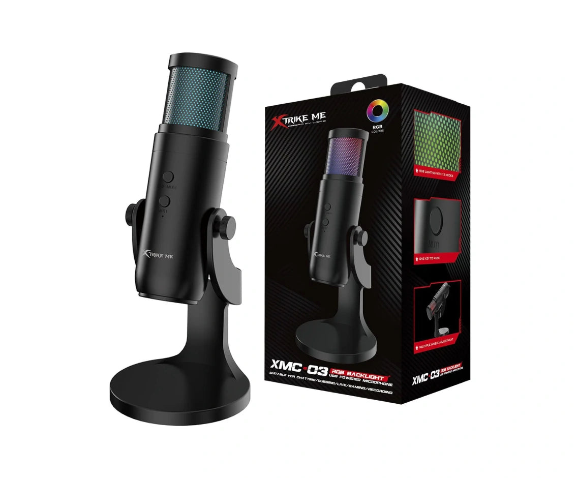 Xtrike Me Xmc03 Usb 12 Rgb Light Gaming Microphone
