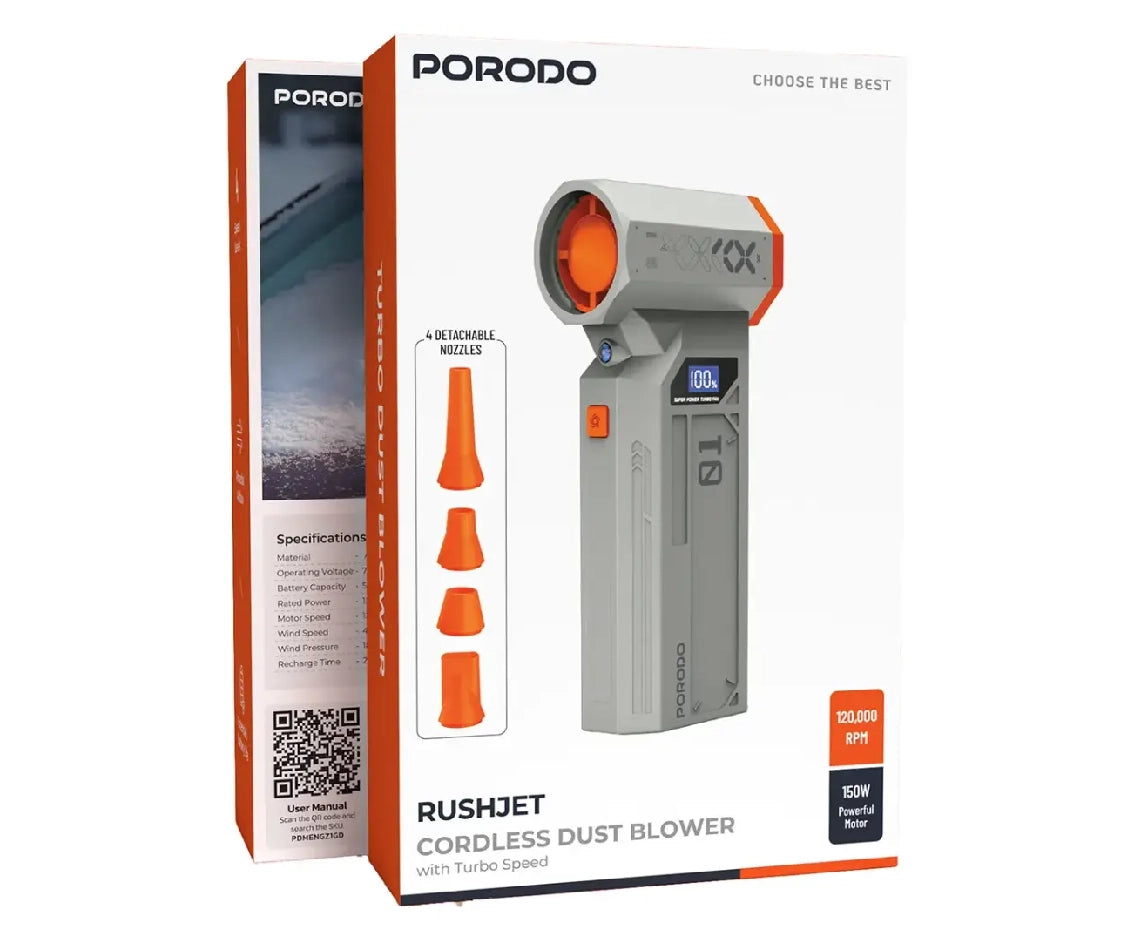 Porodo Rushjet Cordless Dust Blower with Turbo Speed