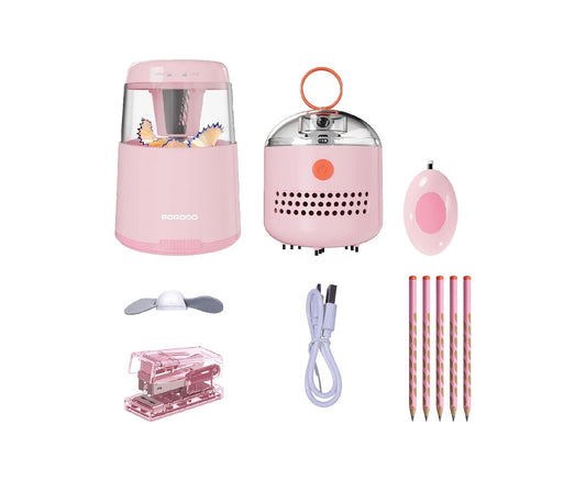 Porodo Kids Electric Sharpener & Vacuum Stationery Set LFS130
