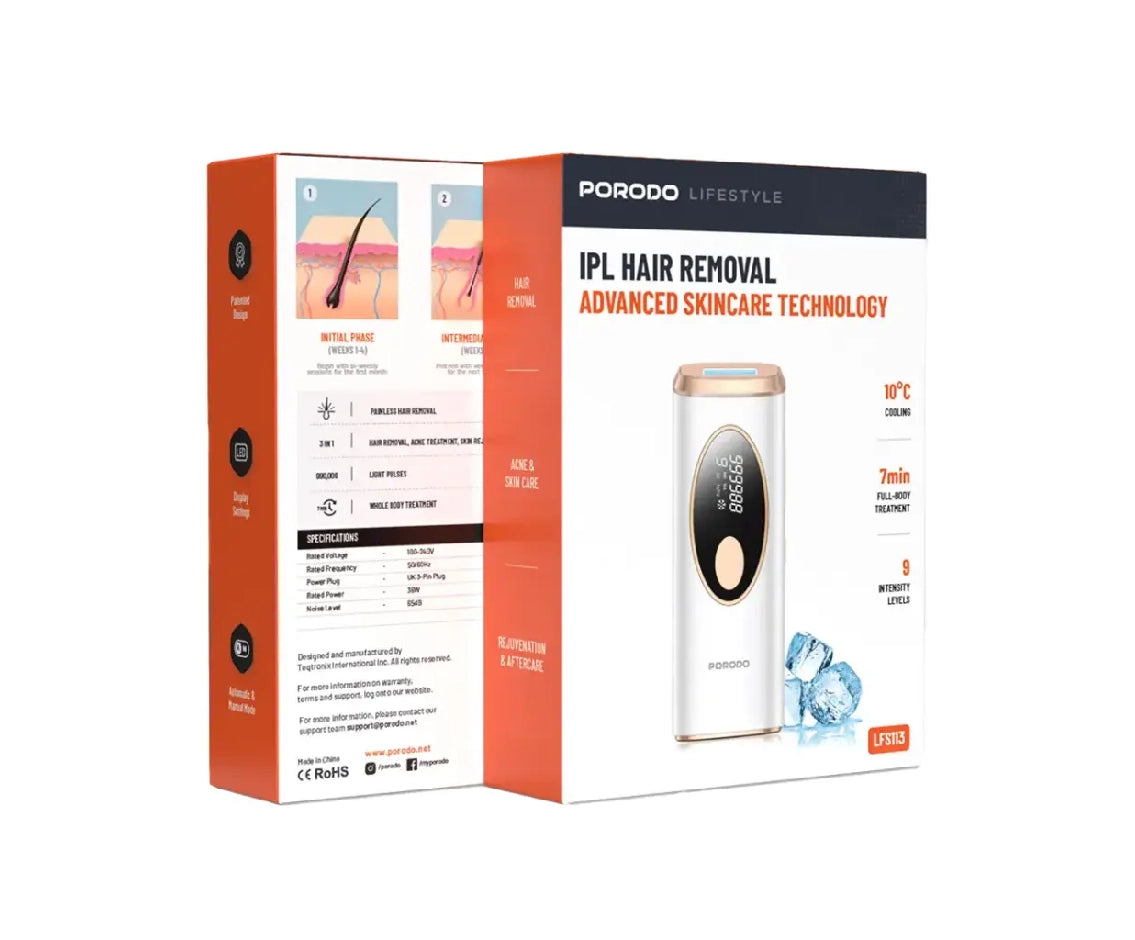 Porodo Lifestyle Ice-Cooling IPL Hair Removal Laser Advanc