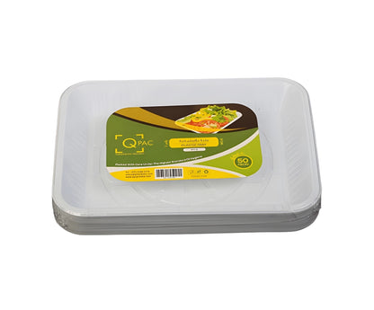 Plastic Tray No4 Q Pac 1X50 Pieces