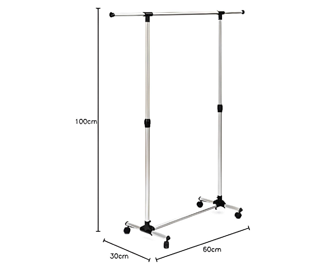 Single Pole Clothes Rack Adjustable Garment Stand