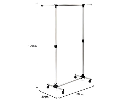 Single Pole Clothes Rack Adjustable Garment Stand