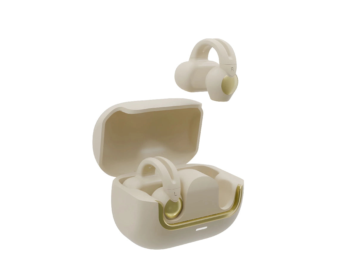 Green Lion GT-22 Clip On Earbuds Cream