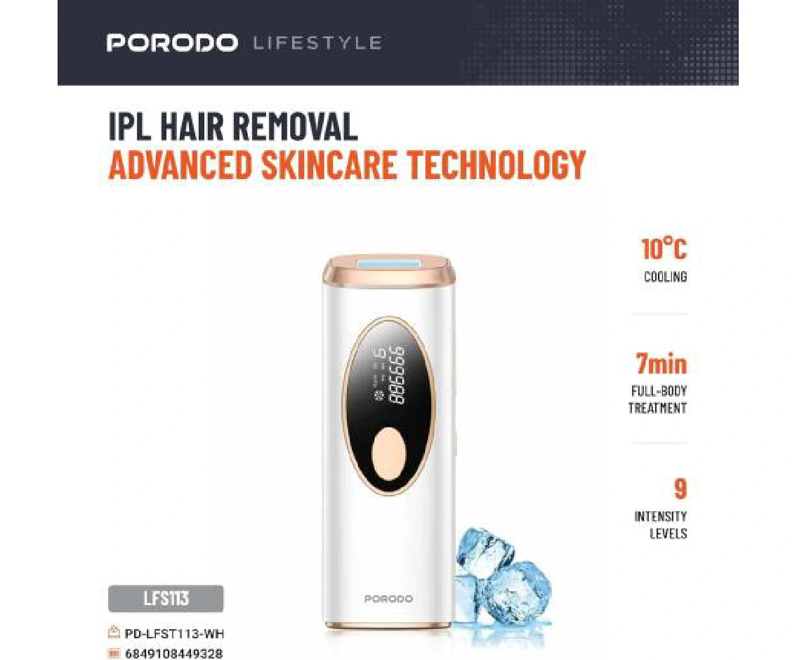 Porodo Lifestyle Ice-Cooling IPL Hair Removal Laser Advanc