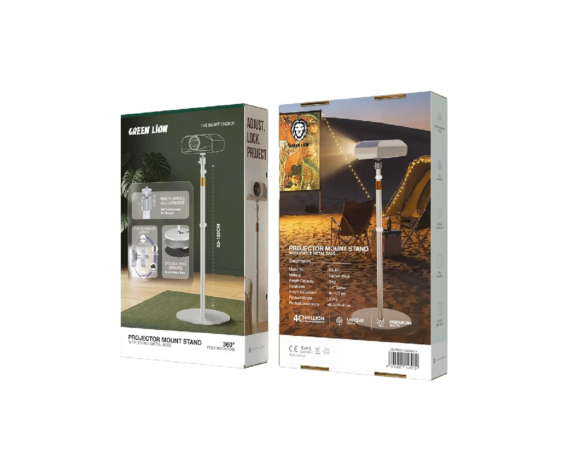 Green Lion Projector Mount Stand With Stable Metal Base 80cm To 120cm