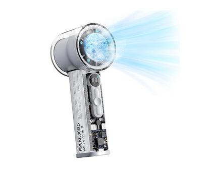 Handheld Digital Display Charging Fan with Light