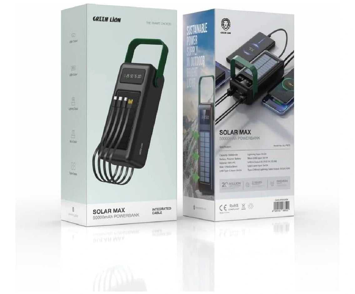 Green Lion Solar Max 50000mAh Solar Power Bank