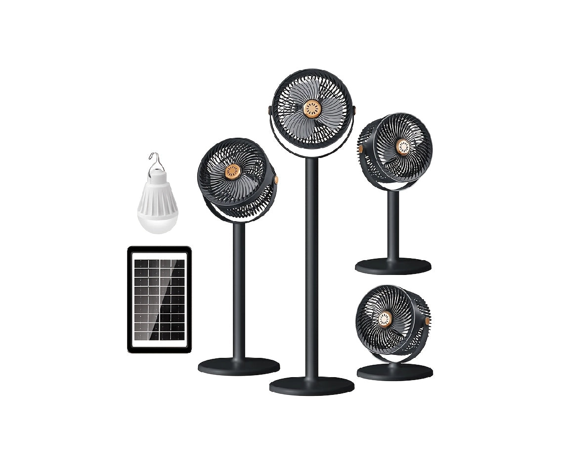 Adjustable Height Solar Floor Fan