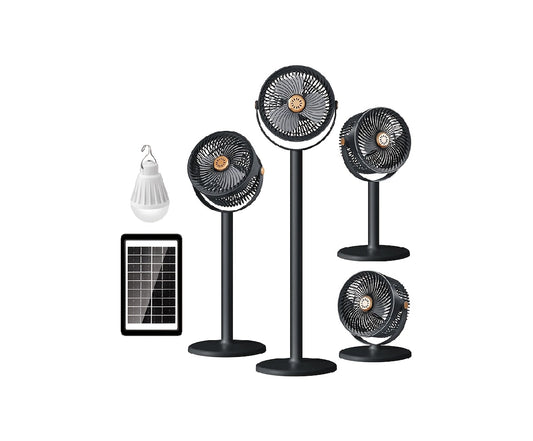 Adjustable Height Solar Floor Fan